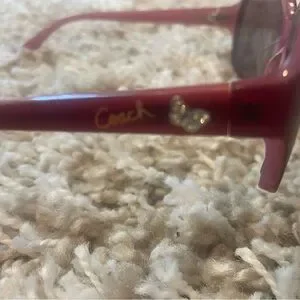 Coach | Accessories | Coach Red Oval Sunglasses With Glossy  display picture 2